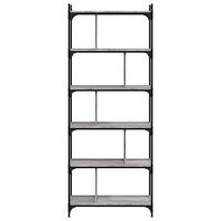 vidaXL Bokhylla 6 hyllplan grå sonoma 76x32x192 cm konstruerat trä