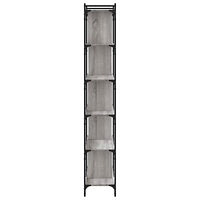 vidaXL Bokhylla 6 hyllplan grå sonoma 76x32x192 cm konstruerat trä