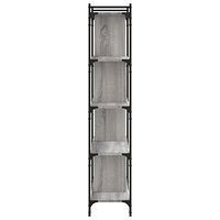 vidaXL Bokhylla 5 hyllplan grå sonoma 76x32x158 cm konstruerat trä