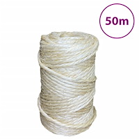 vidaXL Rep 100% sisal 4 mm 50 m