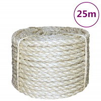 vidaXL Rep 100% sisal 8 mm 25 m