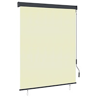 vidaXL Rullgardin utomhus 140x250 cm gräddvit