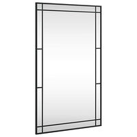 vidaXL Väggspegel svart 60x100 cm rektangulär järn