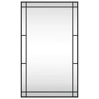 vidaXL Väggspegel svart 60x100 cm rektangulär järn