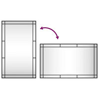 vidaXL Väggspegel svart 60x100 cm rektangulär järn