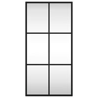 vidaXL Väggspegel svart 30x60 cm rektangulär järn