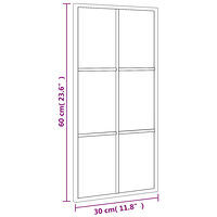 vidaXL Väggspegel svart 30x60 cm rektangulär järn