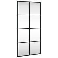 vidaXL Väggspegel svart 40x80 cm rektangulär järn