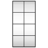 vidaXL Väggspegel svart 40x80 cm rektangulär järn