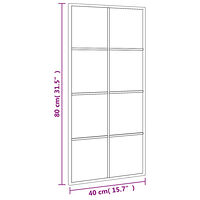 vidaXL Väggspegel svart 40x80 cm rektangulär järn