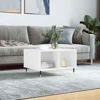 vidaXL Soffbord vit 60x50x36,5 cm konstruerat trä