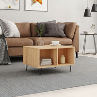 vidaXL Soffbord sonoma-ek 60x50x36,5 cm konstruerat trä