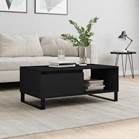 vidaXL Soffbord svart 90x50x36,5 cm konstruerat trä