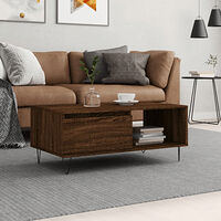 vidaXL Soffbord brun ek 90x50x36,5 cm konstruerat trä