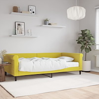 vidaXL Dagbädd med madrass gul 100x200 cm sammet