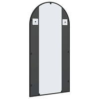 vidaXL Väggspegel svart 50x100 cm bågformad järn