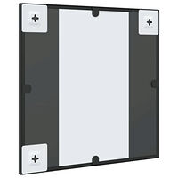 vidaXL Väggspegel svart 40x40 cm fyrkantig järn