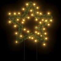 vidaXL Julstjärna 3 st med spett 50 LEDs 29 cm