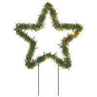 vidaXL Julstjärna 3 st med spett 50 LEDs 29 cm