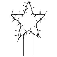 vidaXL Julstjärna 3 st med spett 50 LEDs 29 cm