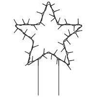 vidaXL Julstjärna 3 st med spett 50 LEDs 29 cm