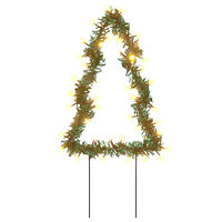 vidaXL Julträd 3 st med spett 50 LEDs 30 cm