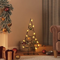 vidaXL Julgran i metall svart 60 cm