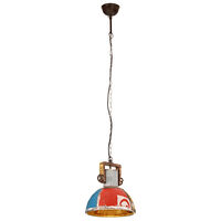 vidaXL Hänglampa industriell 25 W flerfärgad rund 30 cm 27
