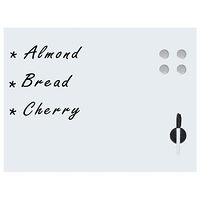vidaXL Whiteboard magnetisk väggmonterad glas 80x60 cm