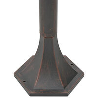 vidaXL Lyktstolpar för trädgård 6 st E27 110 cm aluminium brons