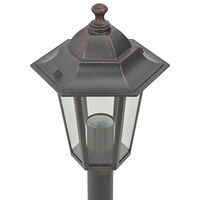 vidaXL Lyktstolpar för trädgård 6 st E27 110 cm aluminium brons
