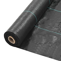 vidaXL Ogräsmatta PP 2x50 m svart