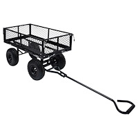 vidaXL Trädgårdsvagn svart 250 kg