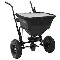 vidaXL Saltspridare manuell PVC och stål 106x73x76 cm 45 L