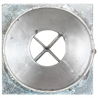 vidaXL Jordspett 6 st silver 8x61 cm galvaniserat stål