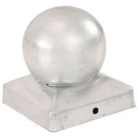 vidaXL Stolphattar klot 6 st galvaniserad metall 91x91 mm