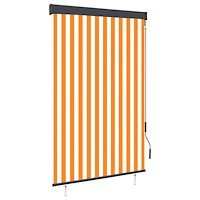 vidaXL Rullgardin utomhus 120x250 cm vit och orange