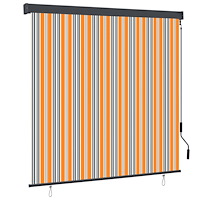 vidaXL Rullgardin utomhus 160x250 cm gul och blå
