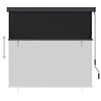 vidaXL Rullgardin utomhus 160x250 cm antracit