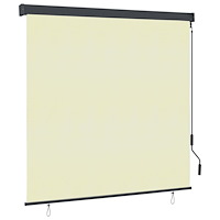 vidaXL Rullgardin utomhus 160x250 cm gräddvit