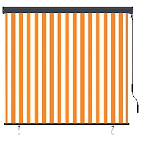 vidaXL Rullgardin utomhus 170x250 cm vit och orange