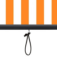 vidaXL Rullgardin utomhus 170x250 cm vit och orange