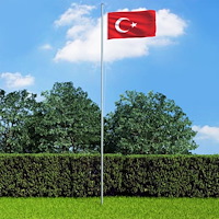 vidaXL Turkiets flagga 90x150 cm