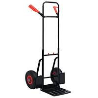 vidaXL Teleskopisk säckkärra 200 kg svart och röd