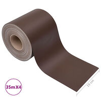 vidaXL Insynsskydd för trädgården 4 st PVC 35x0,19 m brun