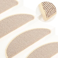 vidaXL Trappstegsmattor 15 st vit och brun 65x21x4 cm