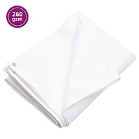 vidaXL Presenning 260 g/m² 6x12 m vit HDPE