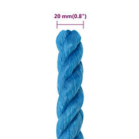 vidaXL Rep blå 20 mm 25 m polypropylen