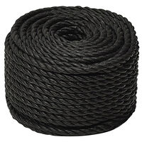 vidaXL Rep svart 16 mm 25 m polypropen