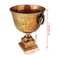 vidaXL Pokal champagnekylare koppar brun